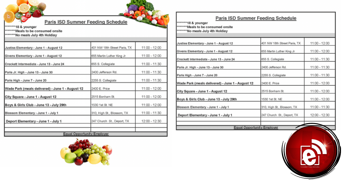 summer feeding schedule