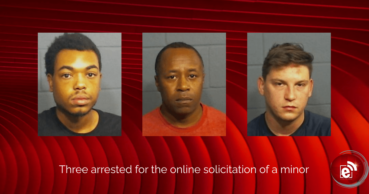 Three arrested for the online solicitation of a minor